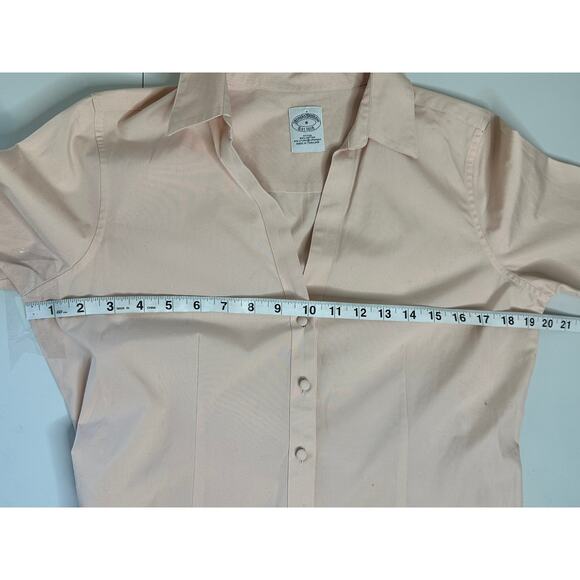 Brooks Brothers Fitted Pink Button-Up Top Collared Long Sleeve Office Workwear 8 - Picture 7 of 7